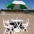 Outdoor Resin Lightweight Patio Bistro Set with Umbrella and Stand 2 thumbnail