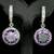 Brilliant Purple Amethyst /White Sapphire Necklace, Earrings Set. 3 thumbnail