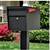 Mail Boss Post 2-PC SET Mount Black Metal Extra Large Lockable Mailbox 2 thumbnail