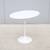 Mid-Century Eero Saarinen for Knoll 22.5" Oval White Tulip Side Table 1 thumbnail