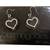 Bloomingdale's Ebony + 925 Sterling Silver Pendant Heart Earrings 1 thumbnail