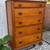 Vintage Tiger Maple Colonial Revival 5-Drawer Highboy Dresser 1 thumbnail