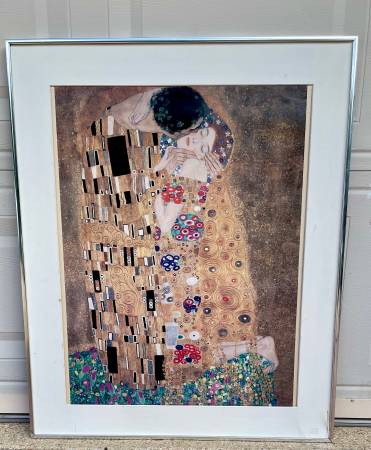 Famous Artwork " The Kiss Painting " by Gustav Klimt 1