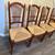 4 wheat back dining wood chairs with rush seats  41”T x 20”W x 18”D  1 2 thumbnail