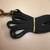 Used Black Nylon Dog Leash ~3' Long/1" Wide Strap with metal bolt snap 2 thumbnail
