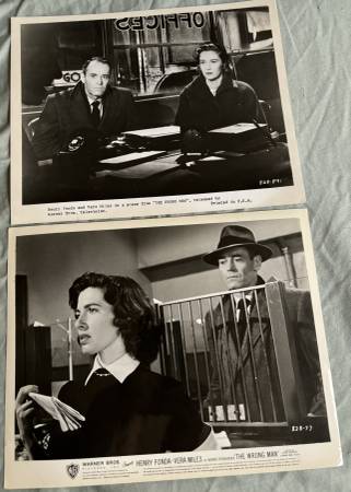 Alfred Hitchcock the wrong man 2 original movie photos Henry Fonda 1