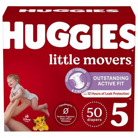 Huggies Little Movers baby diapers size 5, 40 count 1