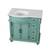 36" Vanity Vintage Green Victorian Bathroom Cabinet Left Sink -B3861 2 thumbnail