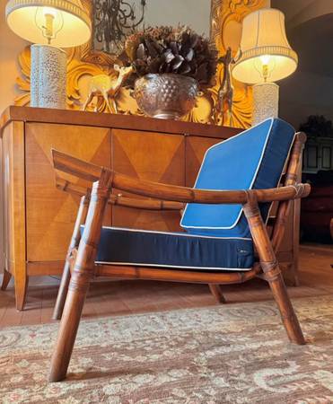 MCM Pagoda Bamboo Lounge Chair 1