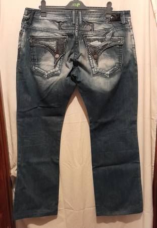 Robins Jean Men size 42 w/ Long Stubbed Wing Flap Pockets - Jeans 1