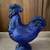 Vintage glass hen on a nest roosters. 6 thumbnail