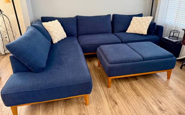 MCM Sectional w/Storage Cocktail Ottoman (available if you’re reading 1