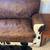 Genuine Buffalo Leather Hide & Cow Hide Wrapped 8 ft Couch Armchair 10 thumbnail