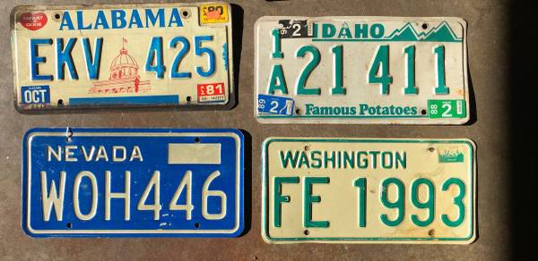 Vintage License Plates 1
