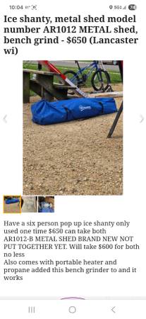 Ice shanty,   and portable heater 1