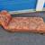 Victorian Day Bed Orange Paisley Fainting Couch Chaise Lounger Daybed 2 thumbnail