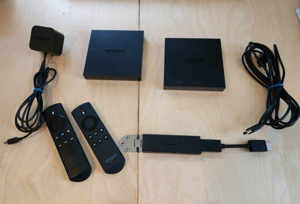 Amazon Fire TV Bundle - 2 Boxes + Fire Stick + Remotes 1