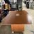 7 Ft x 4 Ft Boat Shaped Table W/ Power Module. Dark Maple Wood 6 thumbnail