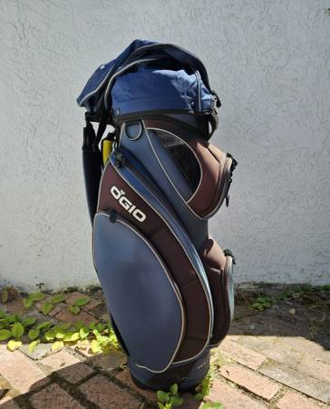 golf cart bag Ogio, blue & brown 1