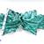 Vintage KBNY Ceramic Imported Italy MCM Turquoise Leaves Dish Signed 7 thumbnail