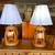 Beautiful 2 Oak and brass matching lamps 5 thumbnail