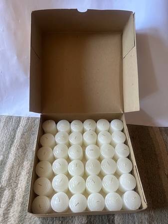 Votive/Luminary unscented white candles - Set of 72 1