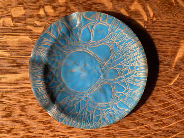 Large MCM metal / enamel ashtray 1