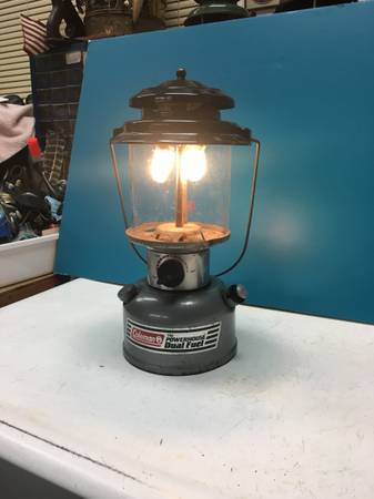 【F060】Coleman TwoMantleLantern 295 Vintage 1989 Coleman 295-700 2 Mantle Powerhouse Unleaded