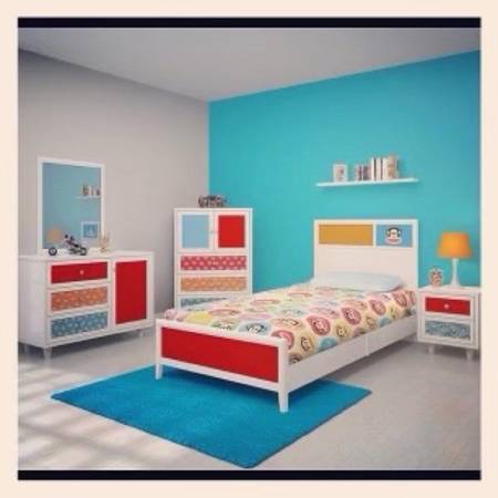 Paul Frank twin bed and nightstand 1