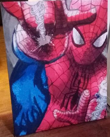 Spiderman canvas print. Large. Approx. 39 x 31 1/2 1