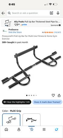 New!  Pull Up Bar for Multi Use Fitness & Home Gym Exercise 1