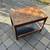 Mid Century Walnut Parquet / checkerboard top end / side table A64 3 thumbnail