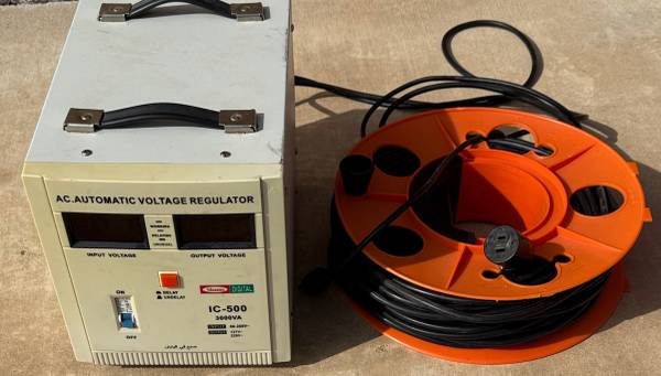 Shams AC Automatic Voltage Regulator IC-500 +Cord 3000VA 80-260v~ 127v~ 220v~ 1