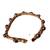Jewelry women pink gold tone bracelet brown pearls retro club cocktail 2 thumbnail