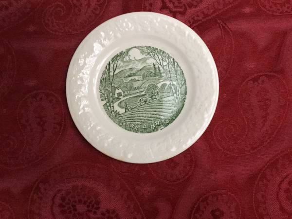 Plate by Homer Laughlin - farmer plowing field 1