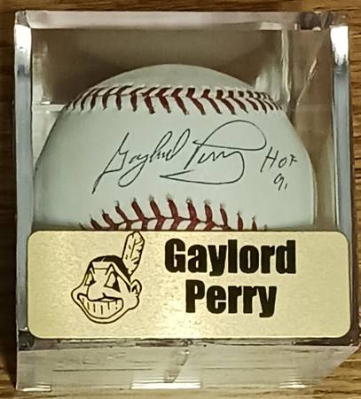 AUTOGRAPH Gaylord Perry "HOF 91" Baseball TriStar COA Auto 1