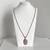 VTG. Sterling Silver Pink Mother Of Pearl Pendant 28" Necklace 26.9 Gr 4 thumbnail