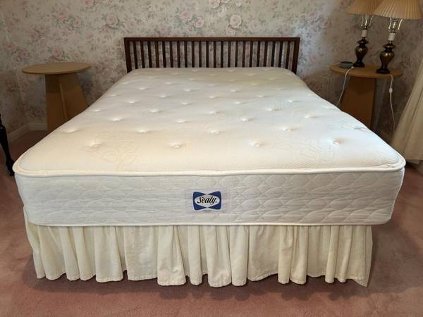 Teak Headboard Bed Frame 1
