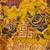 Large (100"x80") colorful fabric with stitched crane & rose design 5 thumbnail