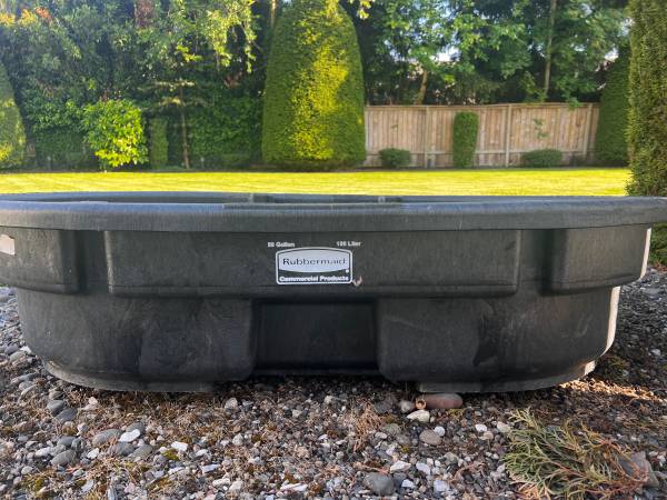 50 gallon Rubbermaid Stock Tank 1