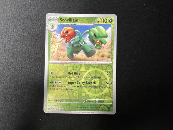Scovillain 029/198 Reverse Holo Pokemon Card TCG 2023 1