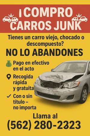 Wanted junk cars We pay cash 1