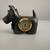 Heavy solid pewter Scottie Vintage Metal dog figurine Quartz clock 1 thumbnail