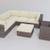 New Sunbrella 7 Piece Outdoor Patio Wicker Furniture Modular Gray HDPE 8 thumbnail