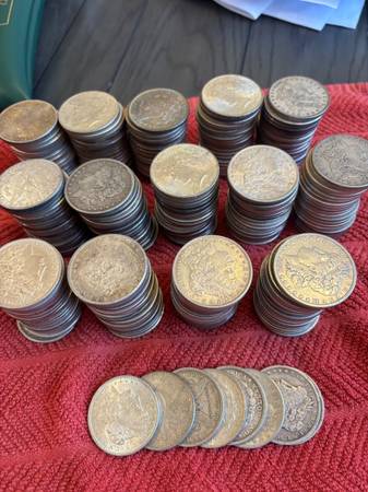 300 silver Peace and Morgan silver dollars 1