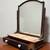 Antique Wood Tabletop Vanity Dressing Shaving Swivel Mirror Drawer 6 thumbnail