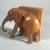 (2pc) Wooden Hand Carved Elephant Bookends 4 thumbnail