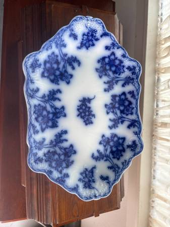 2 Johnson Brothers Blue flow platter 1