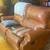 Two brown Italian leather couches 1 thumbnail