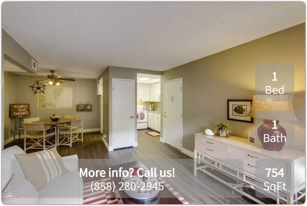 $2,455 / 1br - 754ft2 - Pet-friendly 1 bed / 1 bath! Your dogs and cats are welcome! (San Diego - Mira Mesa)64037222116611122